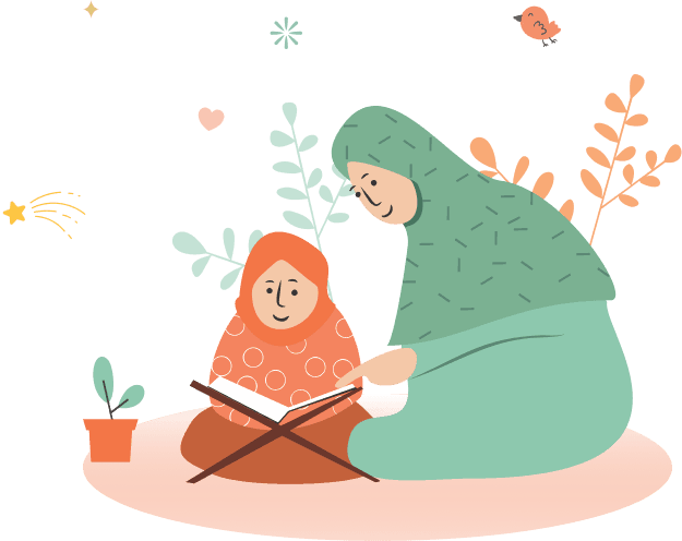 Islamic parenting illustration